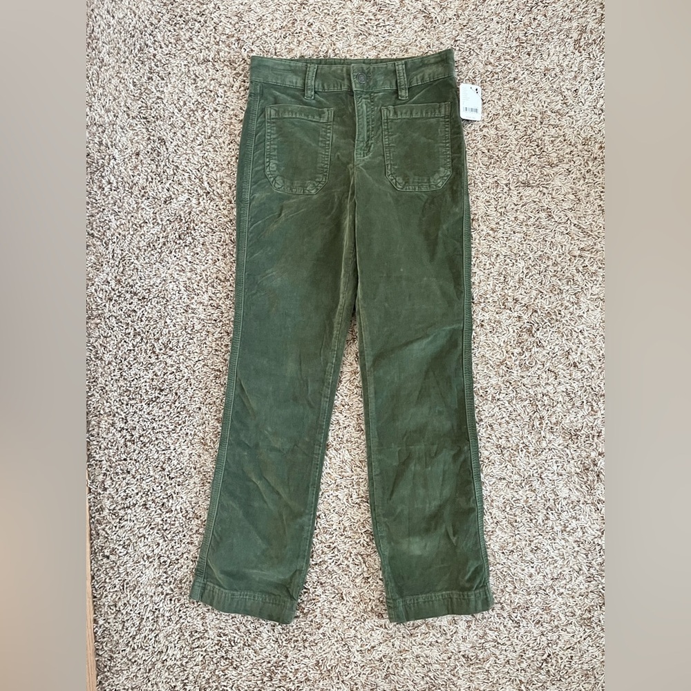 Free People High Time Kick Flare pants in Chive green corduroy - Picture 6 of 14